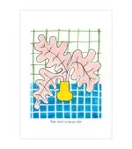 Pink Plant in Yellow Vase